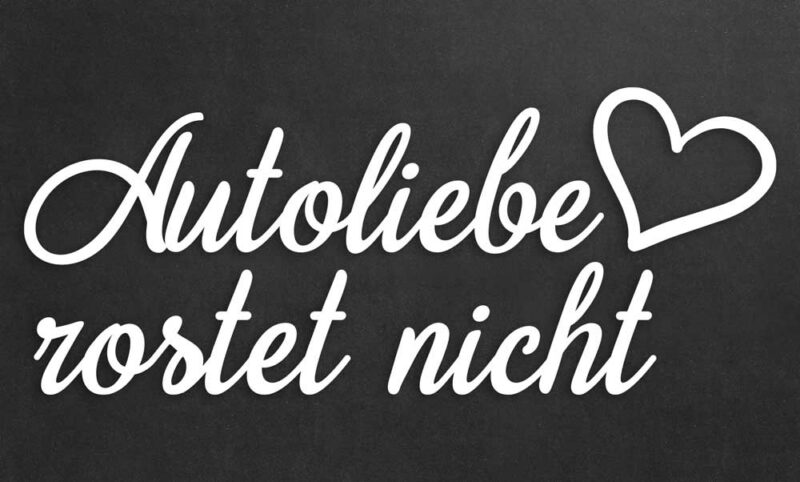 Detail Aufkleber - Autoliebe rostet nicht